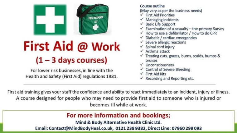 First Aid at Work Courses