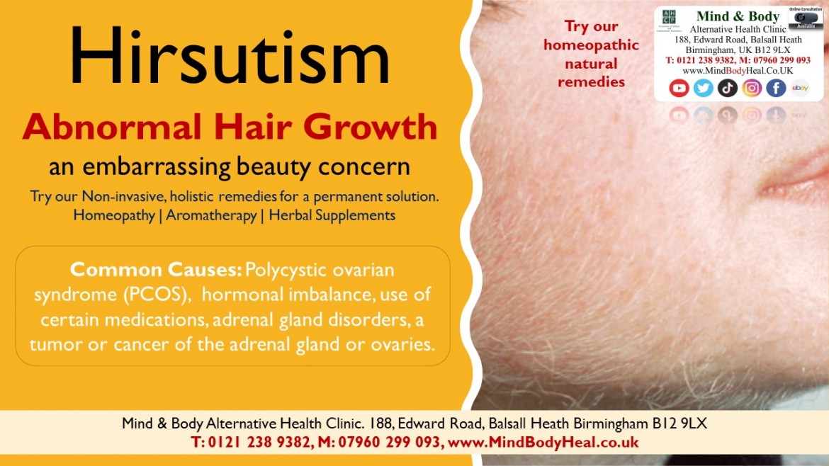 Hirsutism (Unwanted Hair Growth) – Mind & Body Holistic Health Clinic